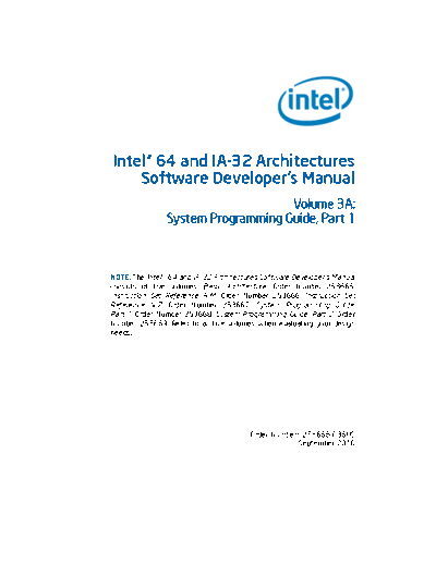 Intel® 64 and IA-32 Architectures Software Developer