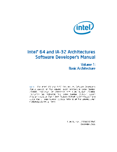 Intel® 64 and IA-32 Architectures Software Developer’s Manual