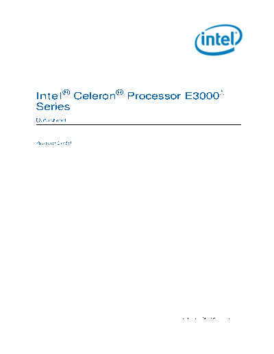 Intel® Celeron® Processor E3x00 Series Datasheet