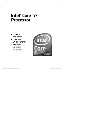 Intel® Core™ i7 Processor Installation Manual [PDF]