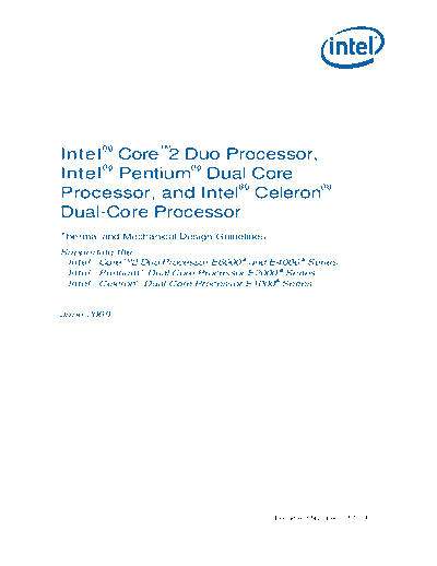 Intel® Core™2 Duo Processors on 45-nm process Processor for Embedded Applications Thermal Design Guide
