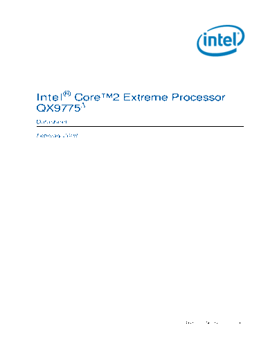 Intel® Core™2 Extreme Processor QX9775Δ Datasheet
