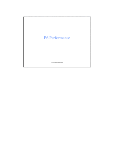 P6 Performance