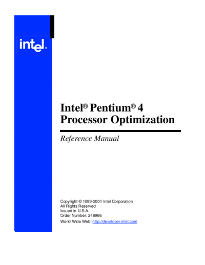 Pentium IV Optimization