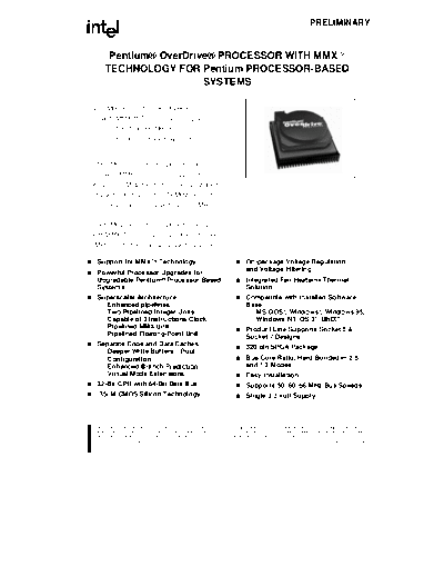 Pentium(R) OverDrive(R) Processor with MMX(TM) Technology