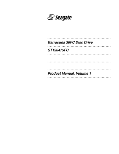Seagate Barracuda 36FC II