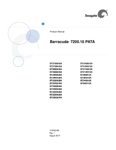 Seagate Barracuda 7200.10 PATA II