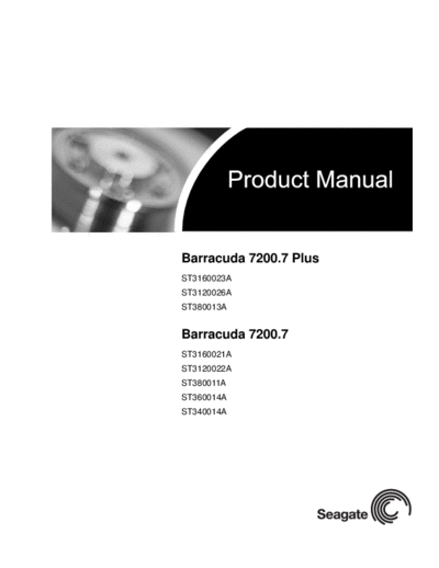 Seagate Barracuda 7200.7 PATA Product Manual (with ST360014A added)
