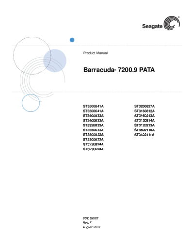 Seagate Barracuda 7200.9 PATA II