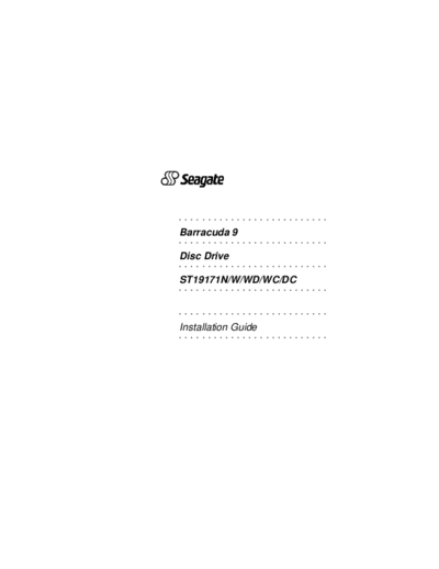 Seagate Barracuda 9 ST19171N, W, WD, WC, DC II