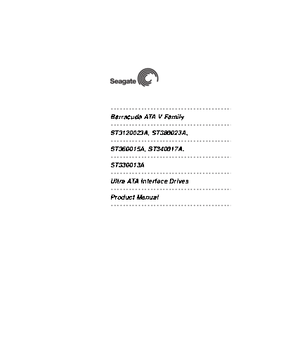 Seagate Barracuda ATA V