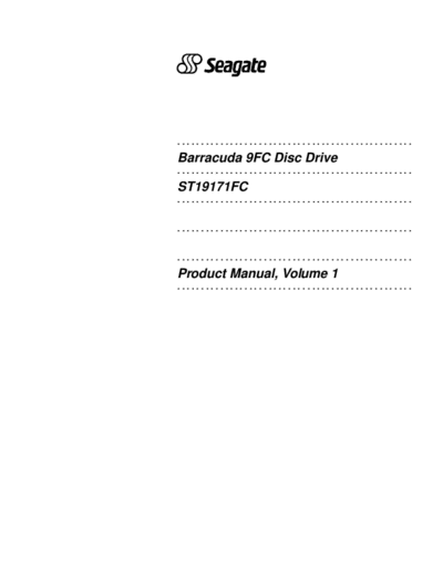Seagate Barracuda FC ST19171FC I