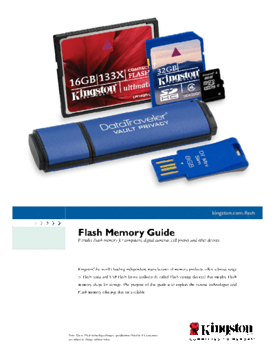Kingston Flash Memory Guide