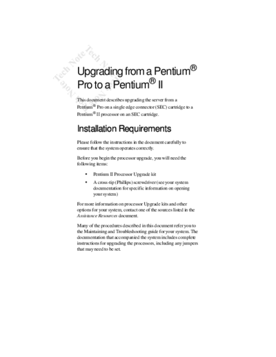 Upgrading from a Pentium Pro to a Pentium II