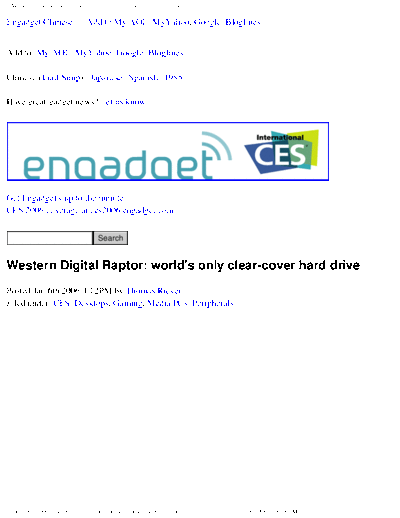 WD Raptor Enadget