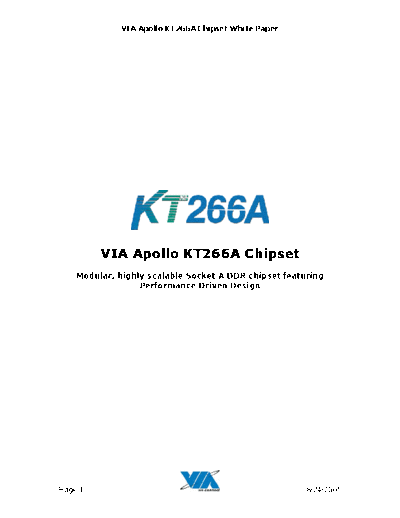 VIA Apollo KT266A Chipset
